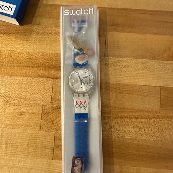 VTG Swatch Athens 2004 Olympics, USA watch New in Box/sleeve UNISEX NEVER WORN! - Picture 4 of 9